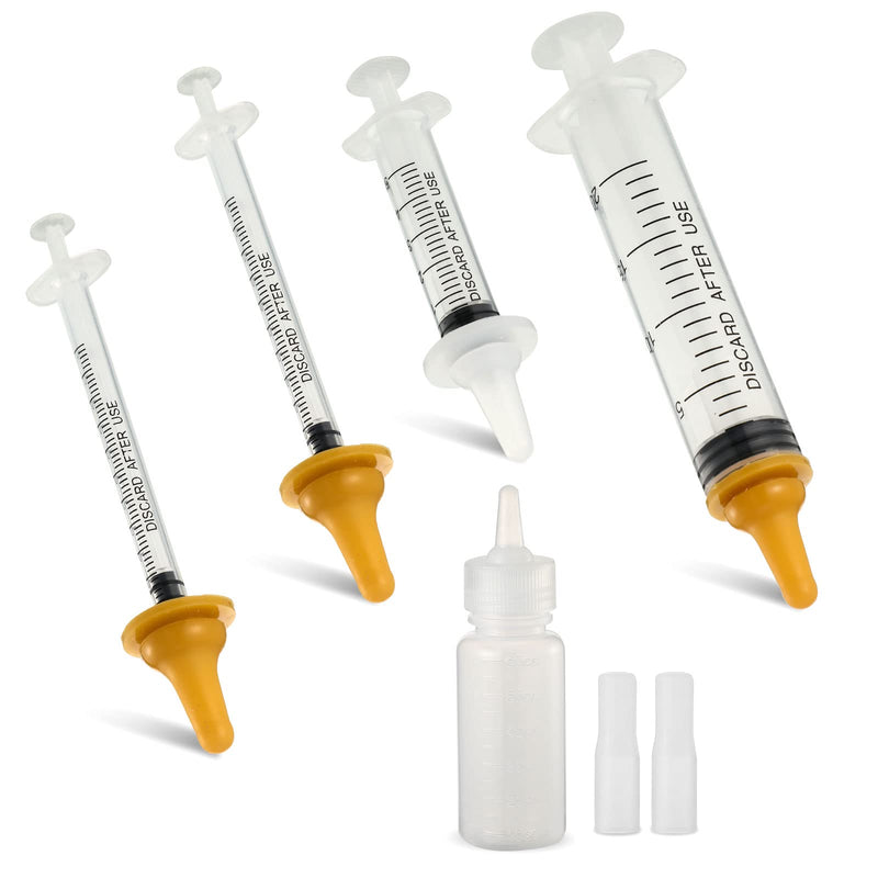 Zubebe 15 Pcs Puppy Whelping Supplies Puppy Feeding Tube Kit includes Pet Feeding Bottle Nipples Dog Kitten Nursing Syringes Pill Shooter Dispenser 10 ml 15 ml Feeding Tool for Kitten Puppy Animals - PawsPlanet Australia