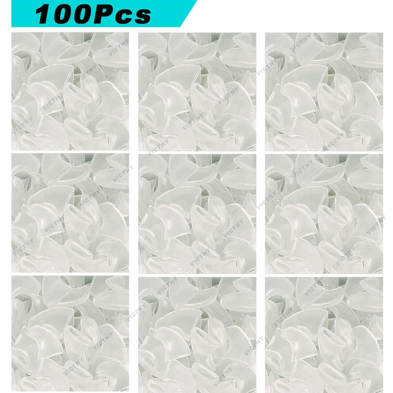 100pcs Cat Nail Caps Clear Cat Claw Covers Kitten Nail Caps with Adhesives and Applicators (M Clear) Medium