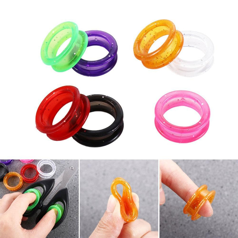 5Pcs Soft Silicone Scissors Finger Rings Grips Inserts Grooming Shear Thumb Inserts Finger Protector Shears Ring Scissor Accessories - PawsPlanet Australia