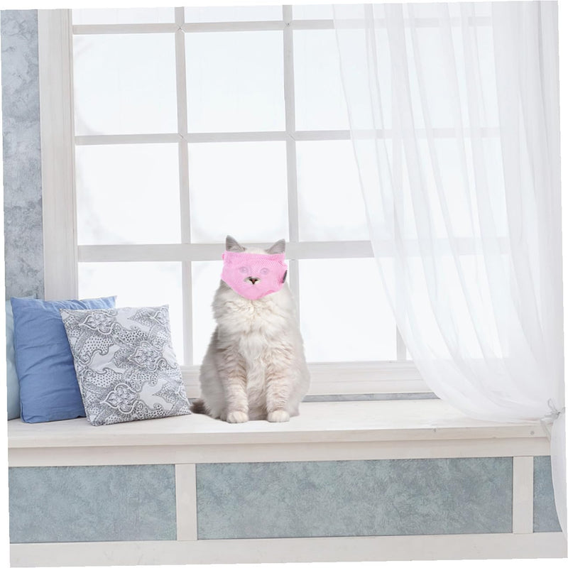 Polyester cat muzzle. Safe and washable anti-bite cat muzzle for bathing and injections for kittens and cats.