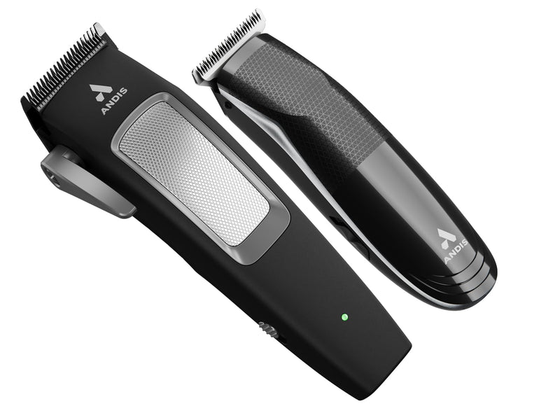 Andis 561506 inCRED Cordless Adjustable Hair Clipper & Close-Cutting T-Blade Trimmer Combo Set, 23-Piece Kit, Powerful Motor, Lithium-Ion Battery, Black - PawsPlanet Australia
