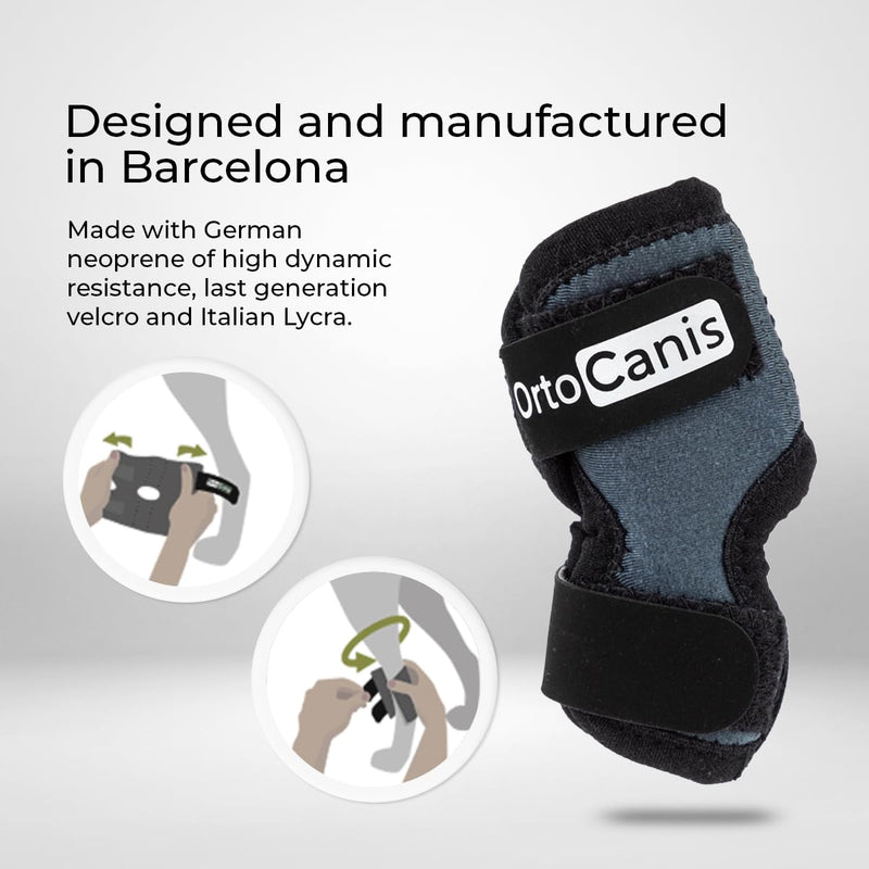 Ortocanis - Tarsal Support for Dog - Ankle Brace for Arthritis, Tarsal and Ligament Injuries, Osteoarthritis, Tendon Inflammations - Made of ARD Neoprene - Size: S 12,5-14 cm - 10.5-12 cm Size S.