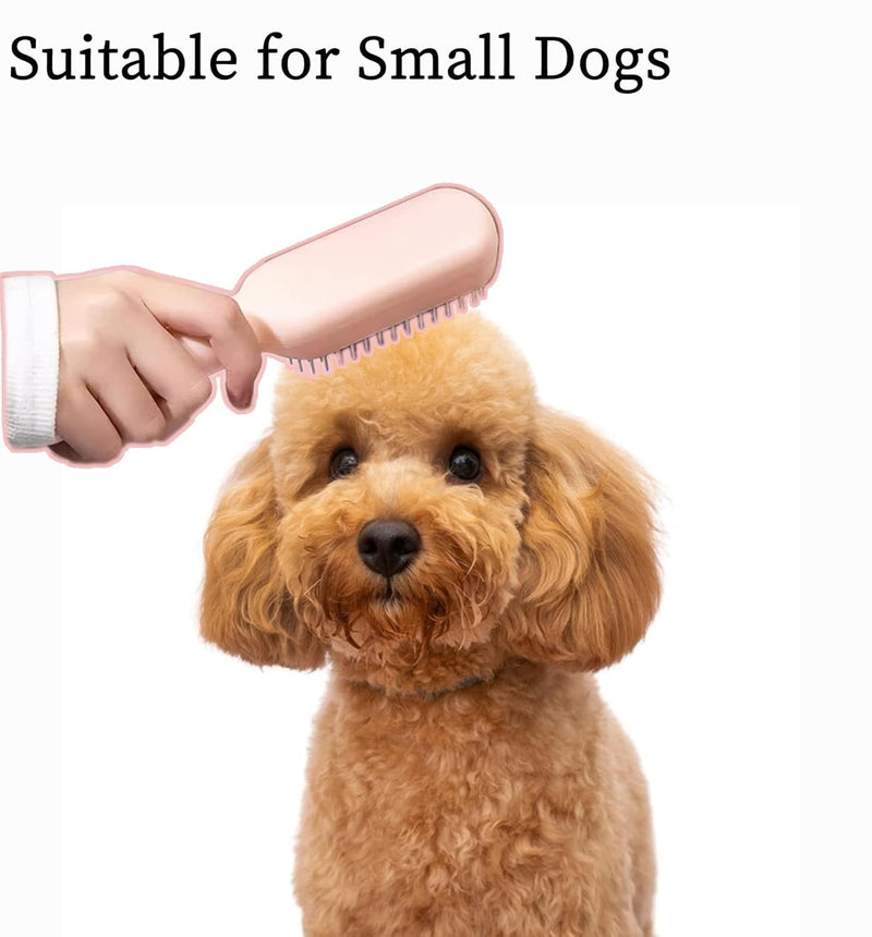 Scalable Small Grooming Dog Brush, Puppy Massaging Hair Brush, for Small Dogs Cats Rabbits of All Hair Types (Pink) Pink - PawsPlanet Australia