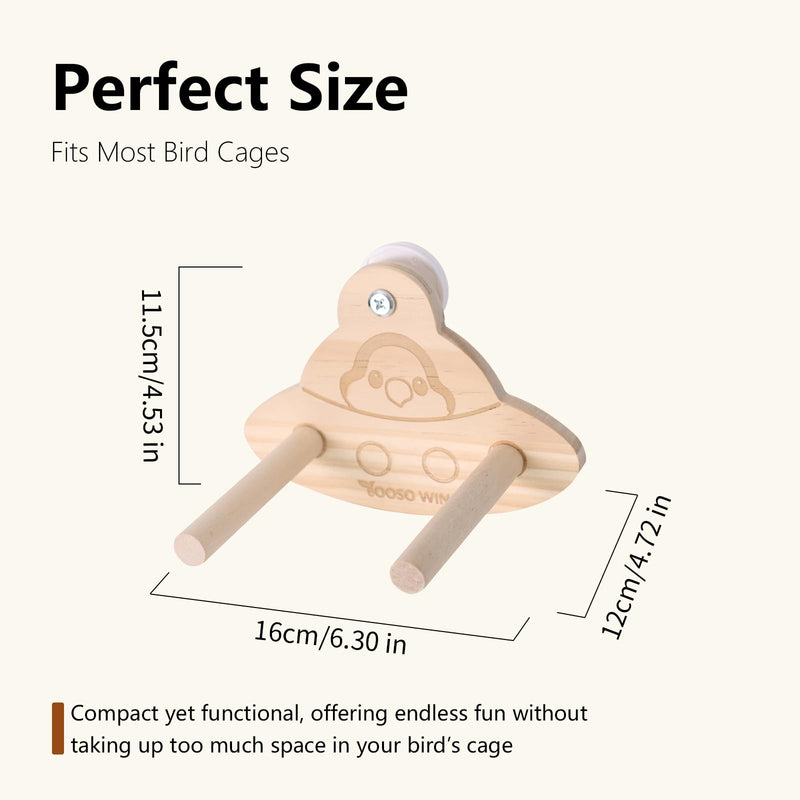 Bird Swing Perch Toy - Wooden Parrot Swing Stand with Wobble Function, Balance Play Gym for Small/Medium Parrots (Budgies, Cockatiels, Lovebirds) Cage Accessories (Myiopsitta monachus Pattern) Myiopsitta monachus pattern - PawsPlanet Australia