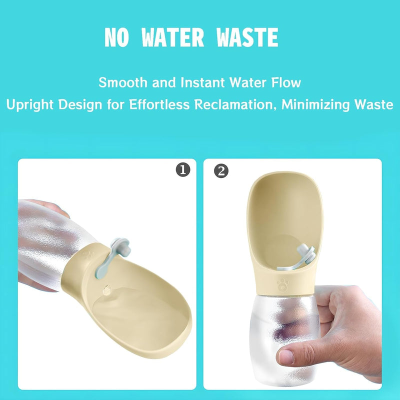 Portable Dog Water Bottle, 12 oz, Leak-Proof Travel Pet Dispenser, Teal,Puppy Water Dispenser with Drinking Feeder for Travel (Yellow, Small) Yellow - PawsPlanet Australia
