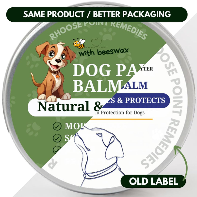 Rhoose Point Remedies Dog Paw Balm - Softens, Heals, Soothes & Protects Dogs Paws, Noses & Skin. All Natural, Organic Ingredients. Lick-Safe Protection for Dogs with Beeswax (1 fl.oz - Starter Tin) 1 fl.oz - Starter Tin - PawsPlanet Australia