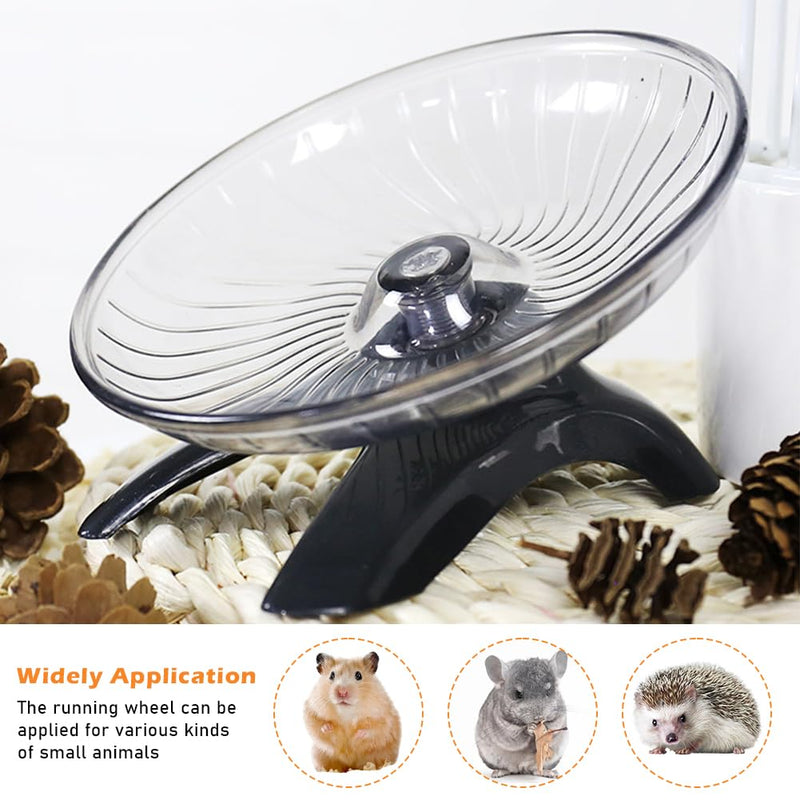 Kakalote Hamster Wheel, Hermit Crab Climbing Toys Silent Running Exercise Wheel, Small Animal Exercise Wheels Hermit Crabs Wheel for Hamsters, Gerbils, Hermit Crab Small Cage grey:18cm - PawsPlanet Australia