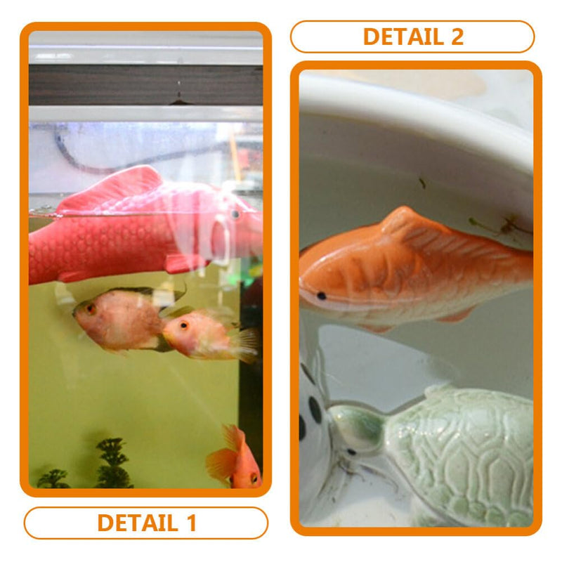 Toddmomy Ceramic Floating Fish - 2pcs Aquarium Goldfish Koi Fish - Floatable Fish Figurines - Realistic Fish Tank Fish- Tea Pet Decor - for Fairy Garden - Pond - Underwater - PawsPlanet Australia