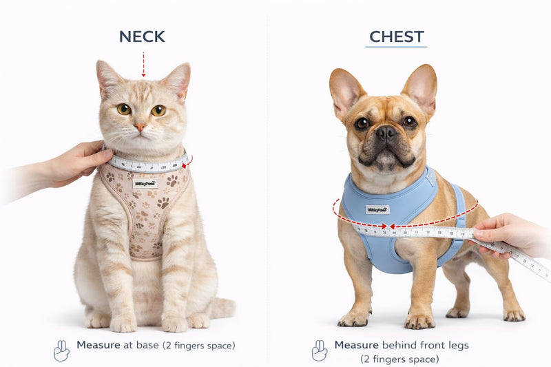 Dog Harness — Soft Adjustable Vest for Small Dogs & Cats, No-Choke, Breathable Mesh, Lightweight, Comfortable Pet Harness Paw Print Medium (12-22 Lb) - PawsPlanet Australia