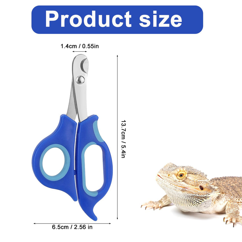 BOXOB Bearded Dragon Nail Clippers, Stainless Steel Pet Animal Lizard Cat Dog Toe Nail Scissors Trimmer Professional Reptile Grooming Tool with Precise Angled Edge for Small Reptiles Turtle Chameleon - PawsPlanet Australia