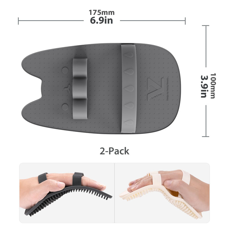 Li&Zhao Dog Bath Brush - 2 PCS Dog Grooming Brush Pet Scrubber for Bath Pet Shampoo Brush Massage Rubber Comb Pet Comb for Shower - PawsPlanet Australia
