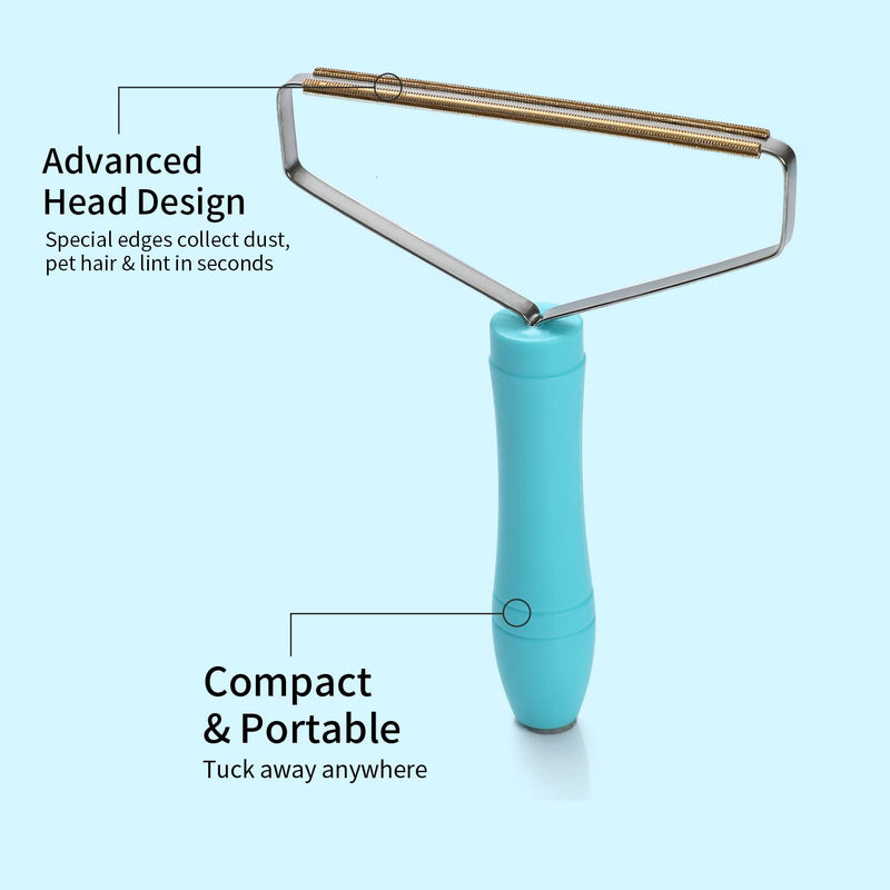 Reusable Cat Hair Remover - Special Dog Hair Remover Multi Fabric Edge and Carpet Scraper - Easy Pet Hair Remover for Couch, Pet Towers & Rugs - Gets Every Hair! (1PCS-Blue) 1pcs-blue - PawsPlanet Australia
