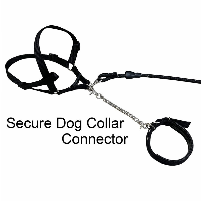 Dog Collar Safety Metal Chain Clip 2PCS, Prong Collar Backup Clips,Double Ended Backup Clasp,Harness Collar Connectors 8.3" DK0969-SV-2P - PawsPlanet Australia