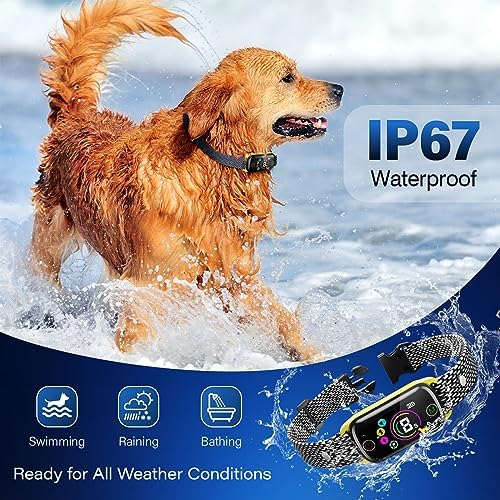 2024New Dog Bark Collar, Coolait Bark Collar for Large Medium Dogs,Rechargeable Anti Bark Collars Smart Shock Barking Collar with 8 Adjustable Sensitivity & 4 Stopping Barking Training Modes 2 Pack BLACK - PawsPlanet Australia