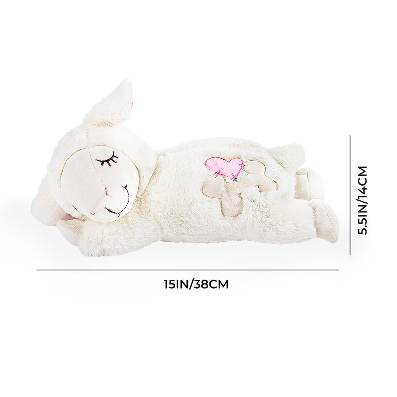 ALL FOR PAWS Heartbeat Dog Toy for Puppy - Dog Anxiety Relief & Behavioral Training | Puppy Heartbeat Stuffed Animal Plush Toy | Perfect for Dog Sleep Aid Beige Sheep - PawsPlanet Australia