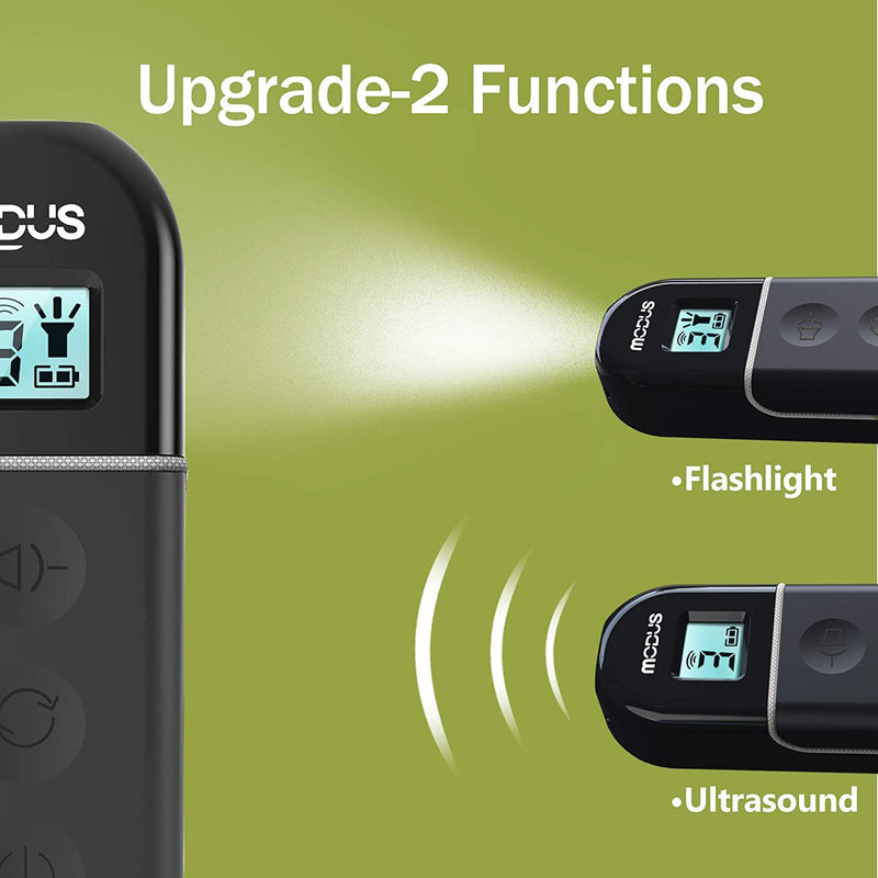 MODUS Ultrasonic Dog Barking Control Device,3 in 1 Sonic Bark Deterrent with LED Light Dog Training Tool&Behavior Aids, Rechargeable Anti Barking Device, Barking Silencer for Dogs(Indoor & Outdoor) Black - PawsPlanet Australia