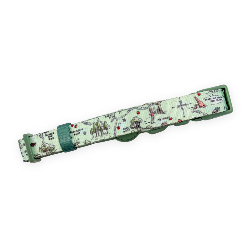 Pawsome Paws Boutique 100 Aker Woods Medium Adjustable Disney Collar with Soft Lining and Secure D-Ring