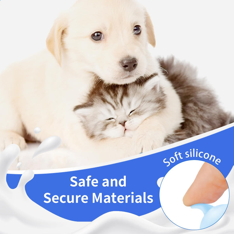 5Pack Kitten Bottle for Nursing Puppy Milk Kitten Bottles Feeding Kit Silicone Nipple for Newborn Pets Kittens, Puppy,Squirrel (Blue) - PawsPlanet Australia