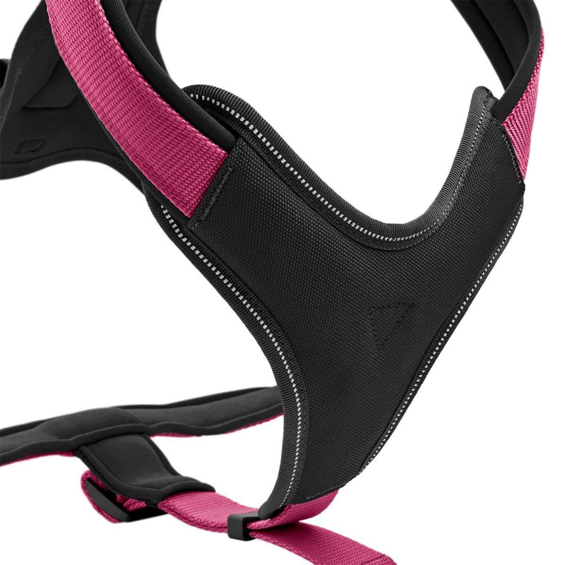 hunter Neoprene Dog Harness, Large, Raspberry/Black youth large / 11-13 - PawsPlanet Australia