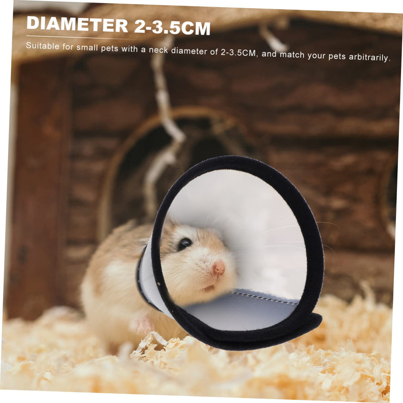 VANZACK 4-Piece Hamster Collar Protective Collar Adjustable Licking Protection Neck Brace for Small Animals Wound Healing Protection Comfortable Design Durable and Fashionable for Chinchillas and