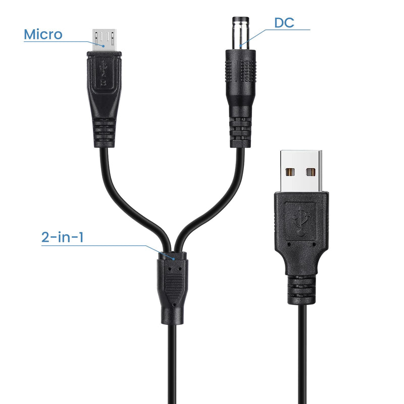 2-Pack Charger Cord for Bousnic Dog Shock Collar RS2A and RS2B, 2-in-1 Training Collar USB Charging Cable - PawsPlanet Australia
