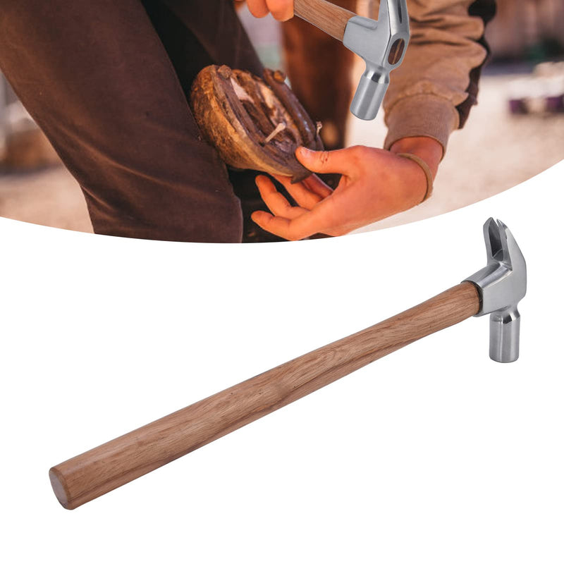 Farrier Driving Hammer, Wooden Handle Horse Shoe Nailing Hammer for Horse Shoeing Hoof Care for Horse Shoeing Hoof Care