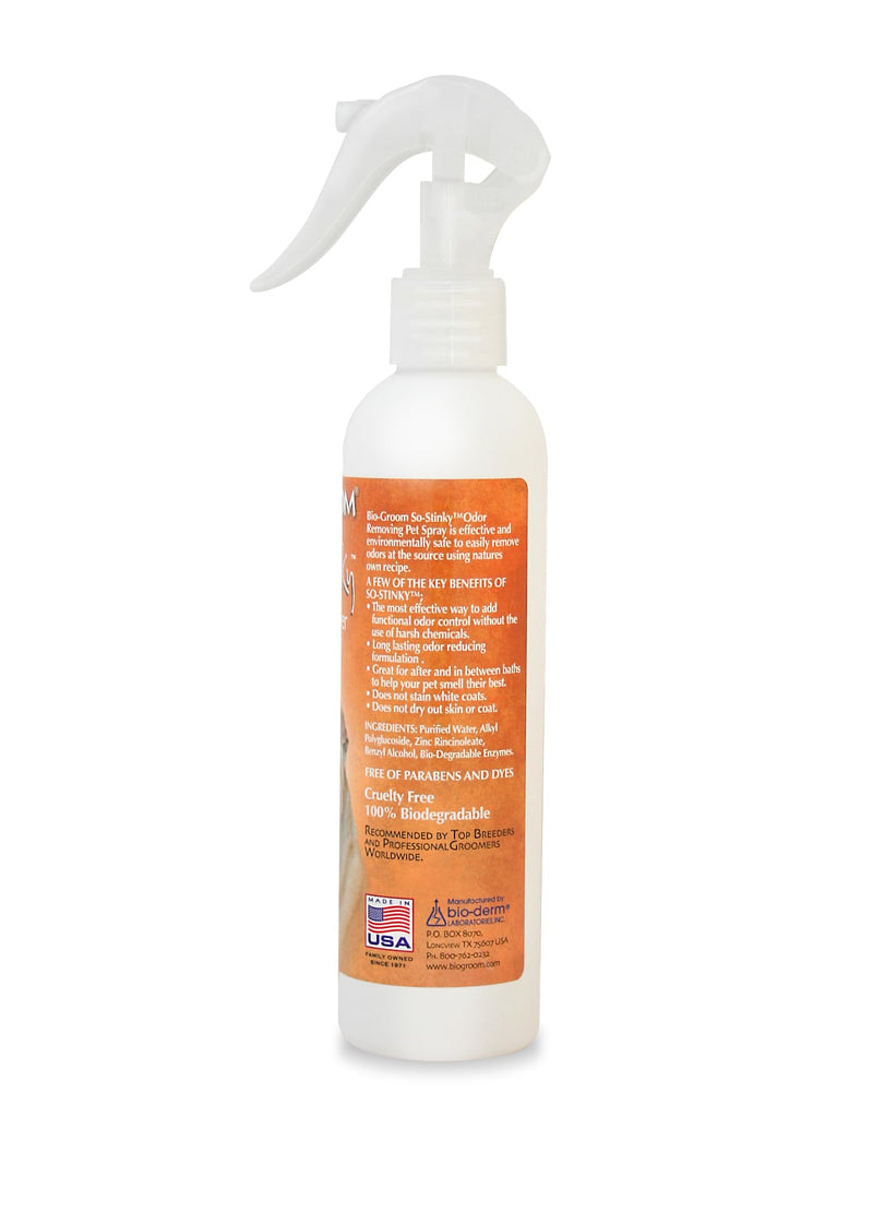 Bio-groom So-Stinky Unscented Odor Remover Pet Spray - Dog Bathing Supplies, Cat & Dog Grooming Supplies, Cruelty-Free, Made In Usa - 8 Fl Oz 1-Pack 8 Fl Oz (Pack of 1)