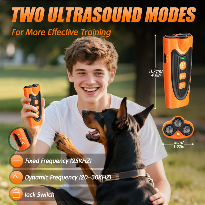 AWOOF New 2025 3X Ultrasonic Anti Barking, Dog Bark Deterrent Device, 6 Training Modes 24 FT Range Barks， Humane Alternative to Training Collars - PawsPlanet Australia