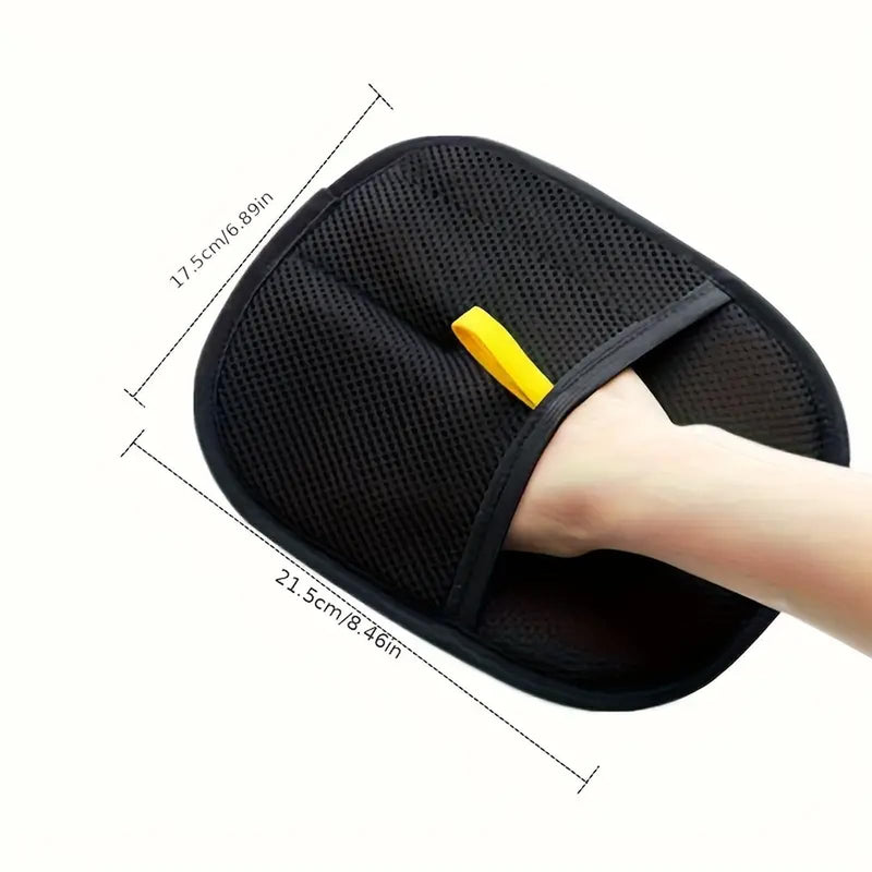 Pet Grooming Glove - Gentle Dog & Cat De-Shedding Glove - Hair Remover for Furniture, Clothes & Car