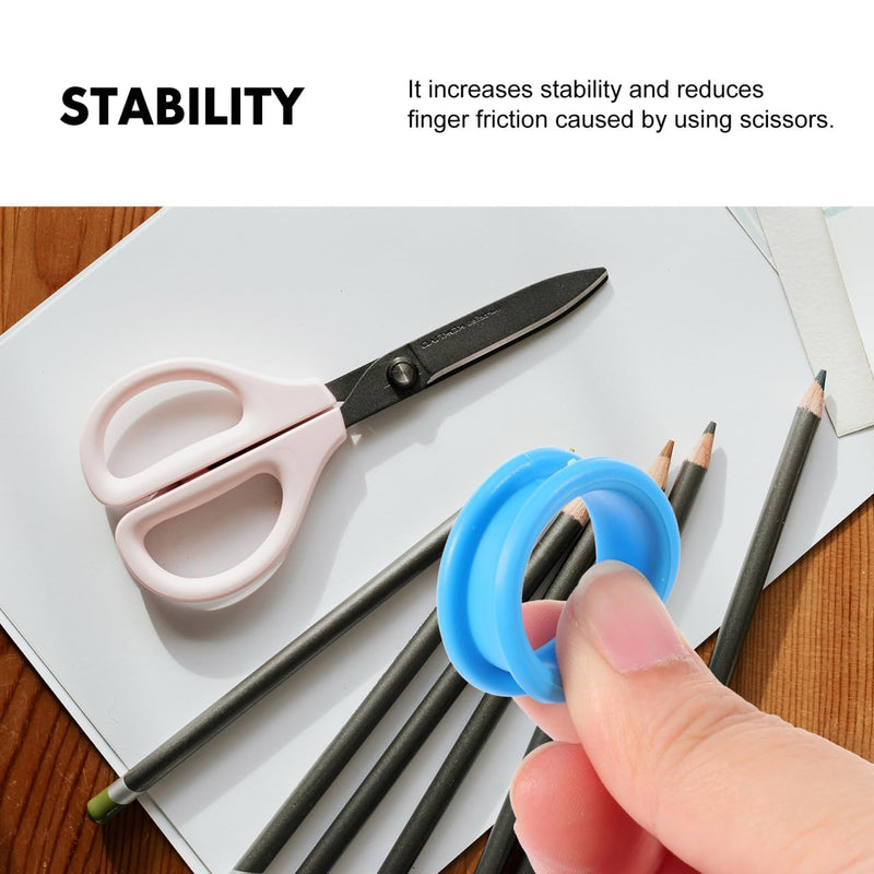 6Pcs Soft Silicone Scissor Finger Protectors Comfortable Finger Rings for Pet Grooming Hairdressing Skid Design for Home Salon Use Prevent Calluses - PawsPlanet Australia