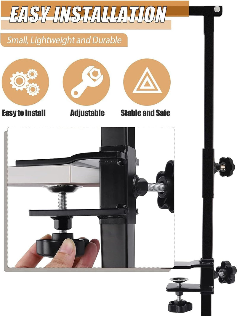 Kalolary Grooming Table Arm Clamps,Grooming Table Arm Clamps, Adjustable Replacement Aid Clamps to Attach Grooming Arms to Tables Accessories - PawsPlanet Australia