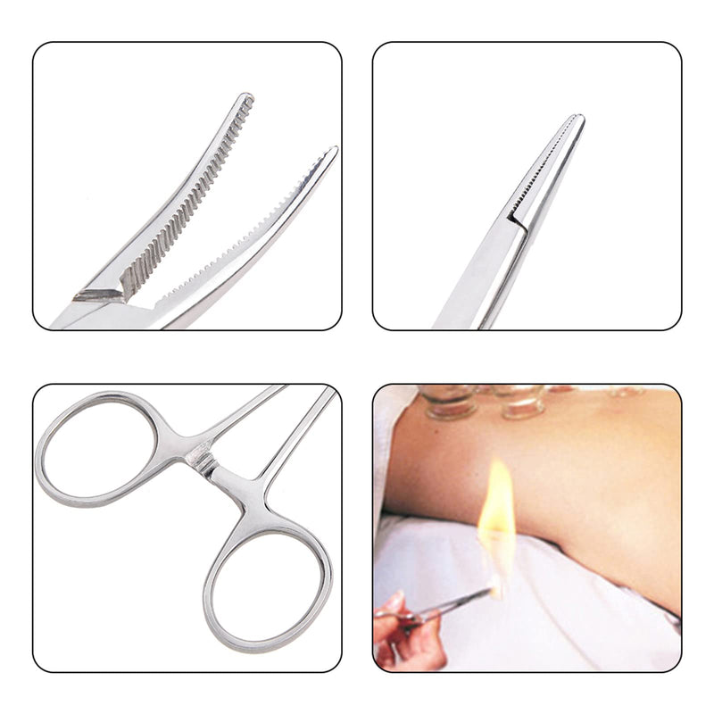WYSUMMER Stainless Steel Dog Cat Pet Forceps Scissors Ear Hair Clamp Fishing Scissors Tools (18CM straight) - PawsPlanet Australia