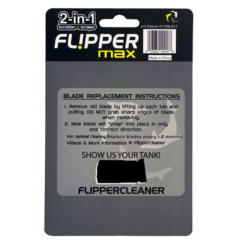FL!PPER Flipper MAX Magnetic Aquarium Fish Tank Cleaner ABS Replacement Blades - Straight Edge 5-Pack - Acrylic Tanks