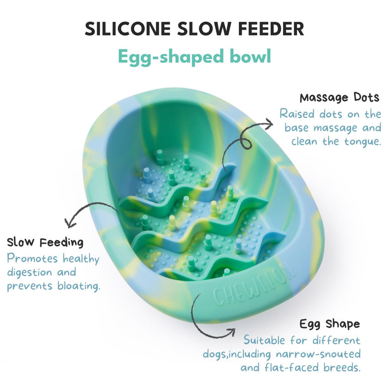 Interactive Dog Lick Mat Bowl, BPA-Free Silicone Dog Slow Feeder Bowl with Suction Cups, Non Slip Food Bowl for Dogs and Cats, Reduces Boredom and Anxiety, Dishwasher Safe, Green Small - PawsPlanet Australia