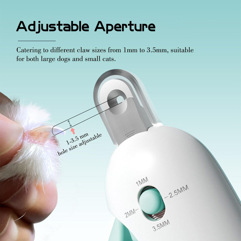 New 2024 Dog Nail Clipper Cat Nail Trimmer, Adjustable Aperture, Safety-First Design, Inbuilt Nail File for Pets Claw Care Pet Grooming - PawsPlanet Australia