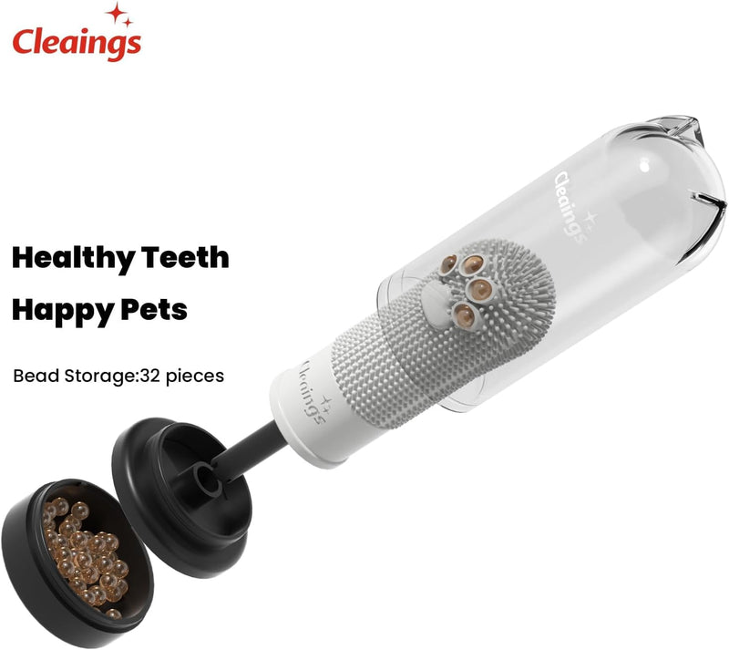 cleaings Dog Toothbrush and Toothpaste Set 4 Pack, Dog Finger Toothbrush with Flavoured Toothpaste, 360° Silicone Pet Toothbrush for Dogs & Cats, Tartar Removal & Fresh Breath, Mixed Flavour Multicolor-mix Flavor