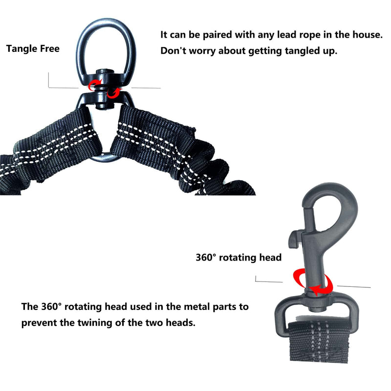 Dual Dog Leash for 2 Dogs, LRHINETAR Double Dog Leash with 360 Swivel No Tangle Walking S（7-25lb） - PawsPlanet Australia
