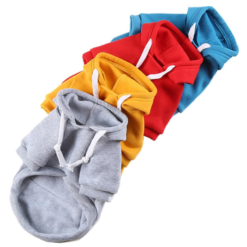 Dog Hoodie for Small Medium Large Dogs,Fleece Hoodie for Dogs with Zipper Pocket,Fall Winter Dog Sweatshirts Hoodie for All Sized Dogs(XL,Yellow) Yellow XL - PawsPlanet Australia