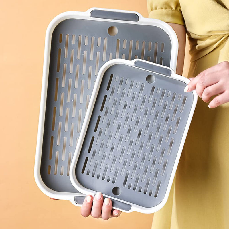 Rabbit Litter Box with Grate, 10.5 x 7.2 Inch Guinea Pig Litter Pan Anti-Turnover Pet Toilet Potty Trainer Corner Guinea Pig Training Pan Cage with Toilet Tray for Rabbit Chinchilla Guinea Double Layer small (green) One size - PawsPlanet Australia