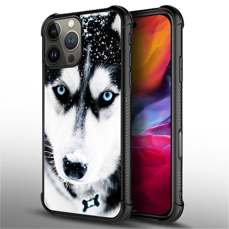 CARLOCA Compatible with iPhone 16 Pro Max Case, Husky Dog Muzzle Blue Eye Fashion Pattern Design for Girl Shockproof Anti-Scratch Hard PC Back Case for iPhone 16 Pro Max - PawsPlanet Australia