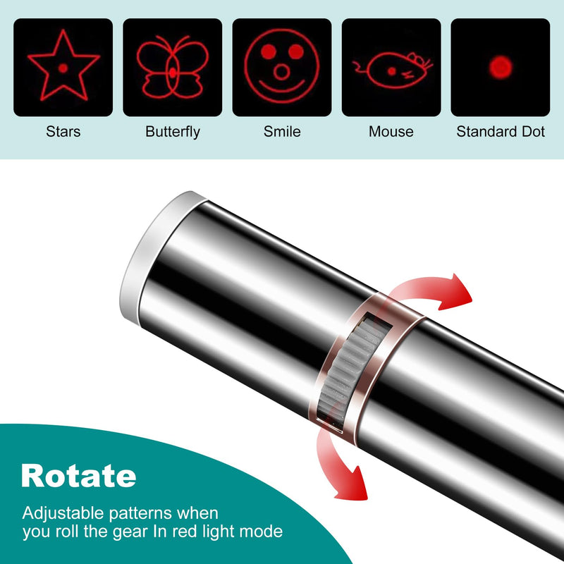Cowjag Laser Pointer, Cat Birds Toy Pointer for Indoor, Cat Mouse Toys Wand Light Pet Interactive Toys to Keep Cat Busy, for Kitten Cat Dog Chase Play - PawsPlanet Australia