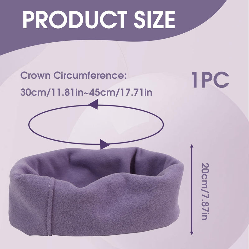Dog Ear Cover for Anxiety Relief Grooming Drying Recovery, for Dogs Calming Snood Ear Protectors Soft Ear Muffs and Earmuff Head Wrap Dogs Hearing Protection (Purple) Purple