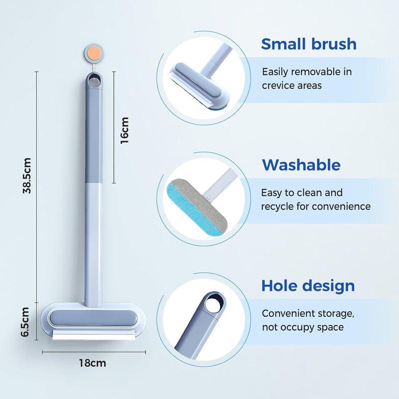 Pet Hair Remover Brush with 17-inch Handle, 4-in-1 Cat and Dog Hair Removal Tool for Furniture, Couch, Carpet, Clothes - PawsPlanet Australia