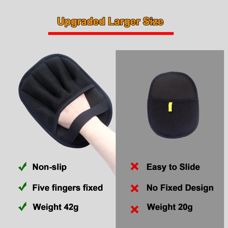 2Pcs Pet Hair Removal Glove for Cats & Dogs, with 2Pcs Toothbrush, Upgraded Five-Finger Electrostatic Pet Hair Gloves, Washable Reusable Pet Hair Remover Tool for Clothing, Couch, Carpet, Car Seat Black - PawsPlanet Australia