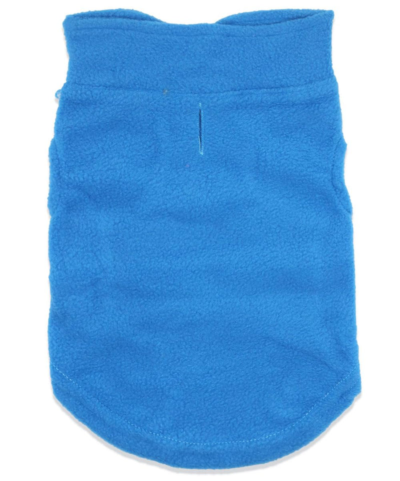 DroolingDog Cat Sweater Fleece Vest Lightweight Cat Clothes for Small Cats Only, Medium, Blue Medium (Chest: 15.3'' Back: 11.8'') - PawsPlanet Australia
