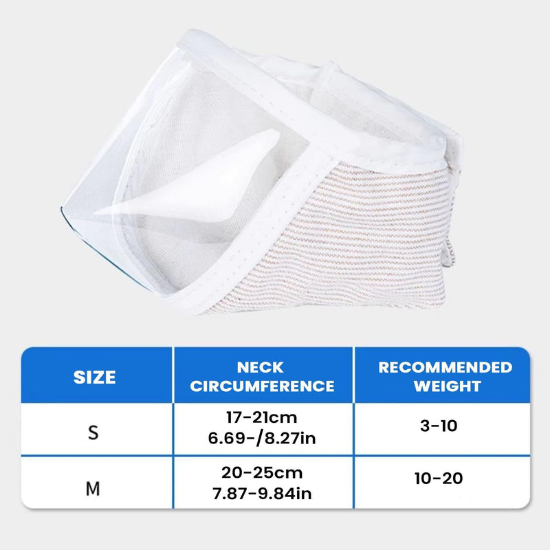 Muzzle for fussy cats, 50 g, protective, breathable grooming set, calming cat hood for nail trimming, transparent leg protection for small kittens, for indoor use, travel S