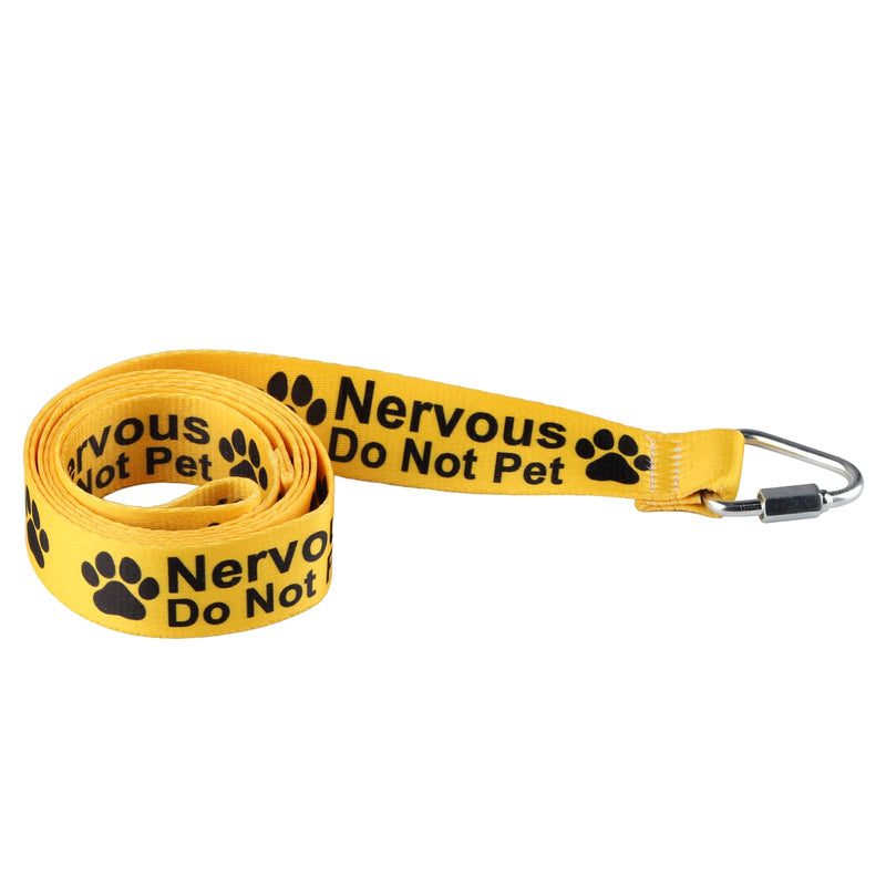 Funny Dog Leash Nervous Do Not Pet Dog Leash Walking Training Dog Leashes Dog Owner Pet Lover Gift (Nervous Do Not Pet-YE) Nervous Do Not Pet-YE - PawsPlanet Australia