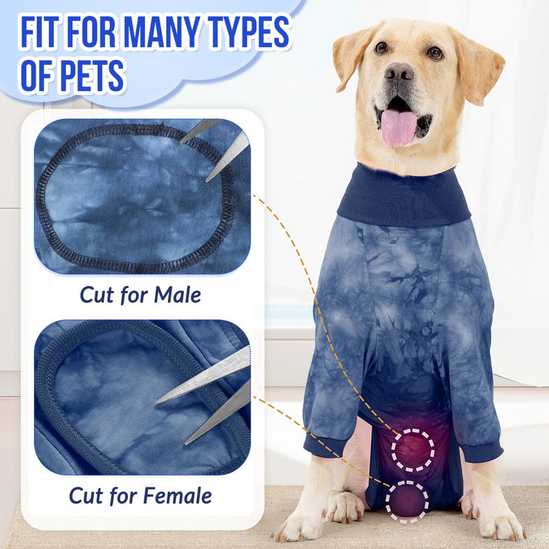 SlowTon Recovery Suit for Dogs - Female Male Dog Bodysuit for Castrations, Anti Licking Dog Suit E-Collar Alternative After Surgery, Anti-Hair Loss Suit for Small, Medium and Large Dogs