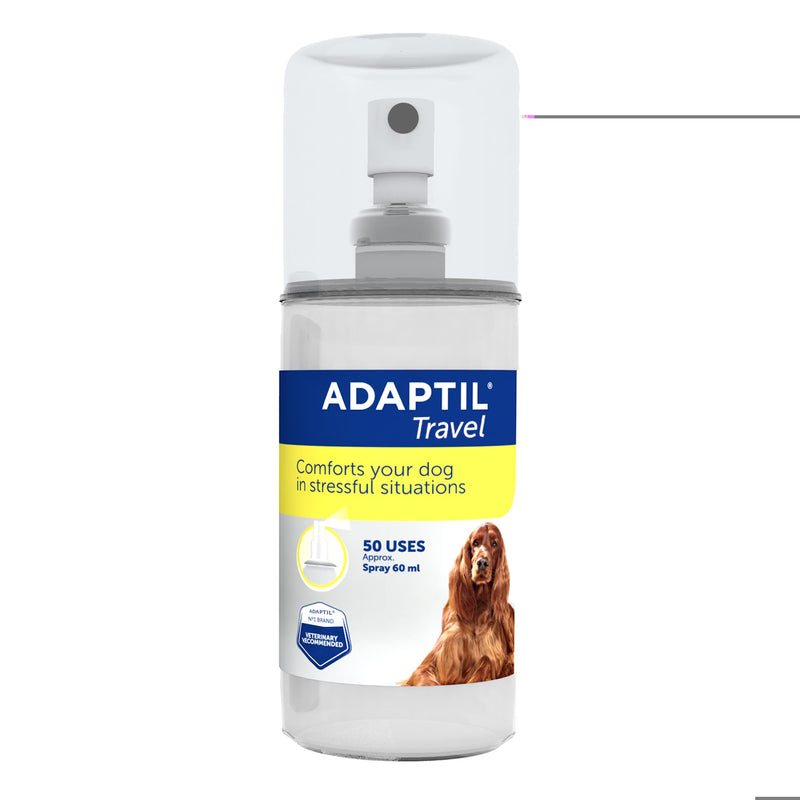 ADAPTIL Spray 60 mL – Calms & Comforts Dogs During Travel, Veterinary Visits and Stressful Events - The Original D.A.P. Dog Appeasing Pheromone Spray, 60ml - Packaging May Vary