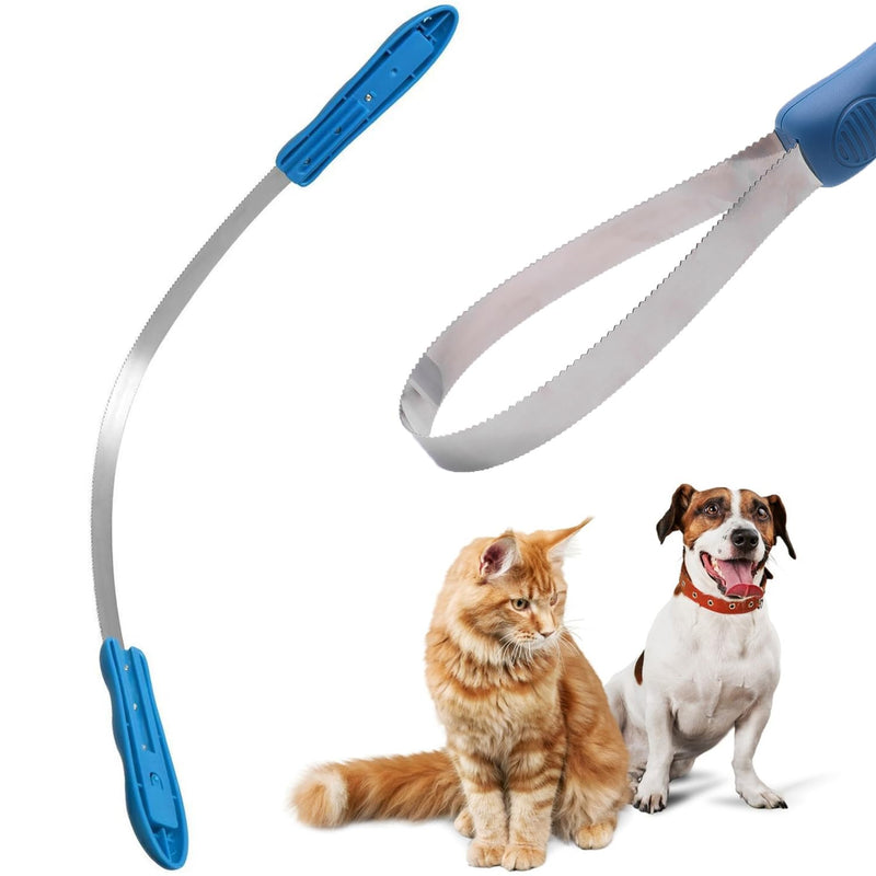 Dog Shedding Blade Dual-Sided Shedding Blades Stainless Steel Doggie Deshedding Brush Tool Curry Comb Dogs Brush Slicker Brushes for Grooming Pet Loose Hair Removal All Dogs Coat Types - PawsPlanet Australia